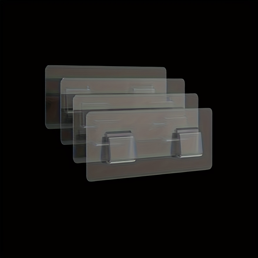 E-shop 4er-Packung selbstklebende Wandhaken aus Kunststoff, rückstandsfreie Aufkleber, für Duschablage, Seifenhalter, Badezimmer-Aufbewahrungsregal,