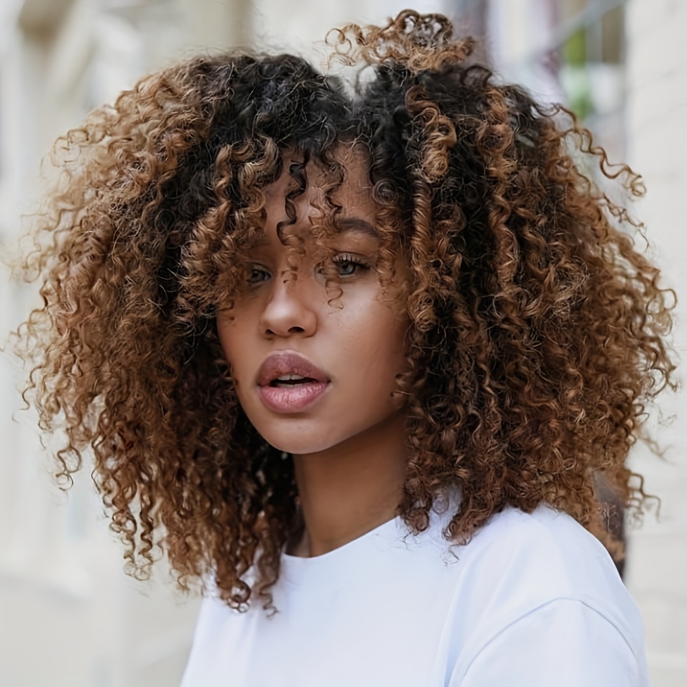 TEMU Crochet Hair 12-inch 1b/30/27# Three- Twisted Crochet Bohemian Braid Hair With Micro-spring Twisted Crochet Hair Weaving Hairstyle Extension