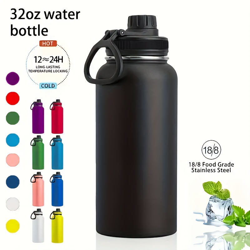 a 32 ounce stainless steel insulated water bottle cycling cup with a leak proof lid double layer vacuum insulation reusable travel mug   sports and outdoor activities long lasting heat and cold   an ideal christmas gift