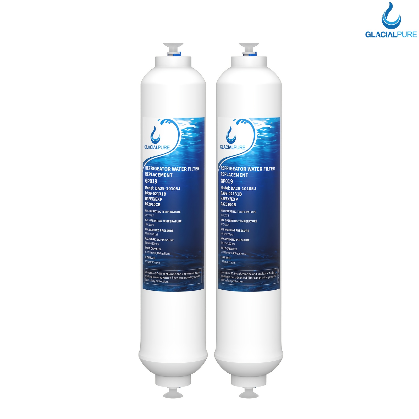 Image of 2 Packs Replacement For Gxrtdr Refrigerator Water Filter, Replacement For Ge Gxrtdr Gxrtpr Gxrtdq, Whkf- Da29-10105j Hafex/exp 4378411rb