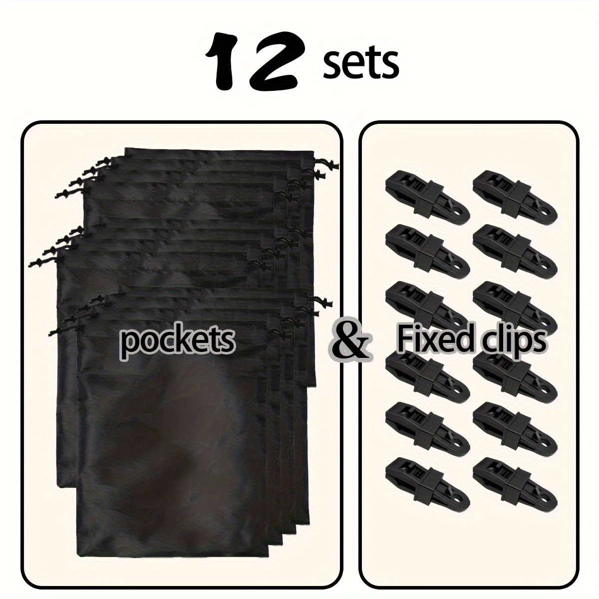 Poids Pour Rideaux Extérieur 425g - Lot De 8 Avec Pinces Poids Rideaux