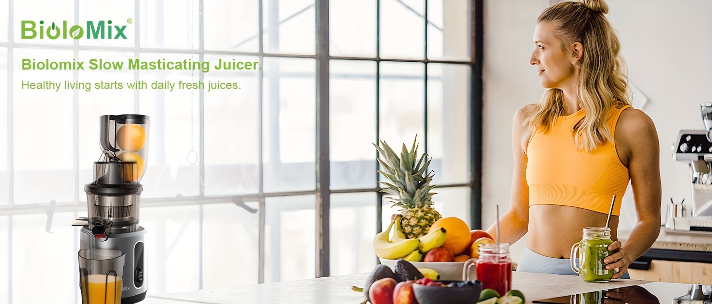 wide chute slow masticating juicer bpa free cold press juicer blender fit whole fruit and vegetable details 4