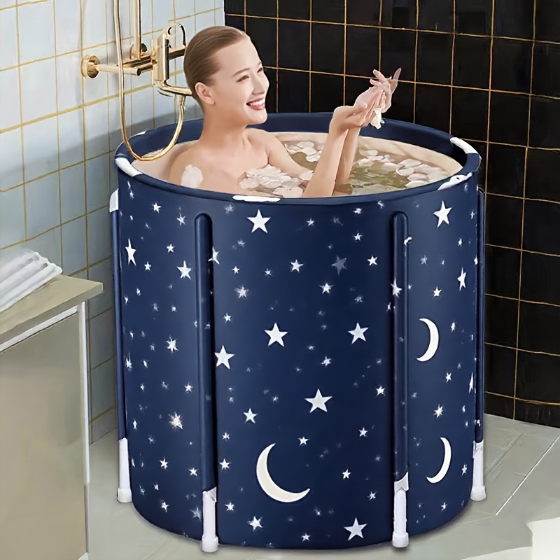 Heat Preserving Tub Quick-Setup Collapsible Bathtub – Portable, Deep ...