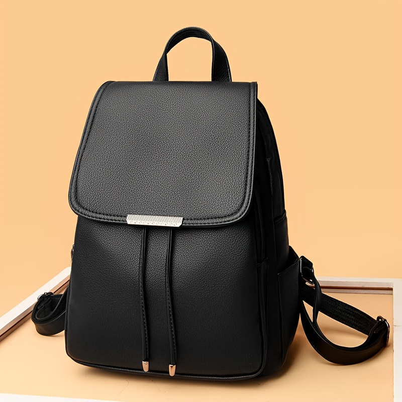 

Fashionable Women's Backpack, Pu Student Bag, Simple And Trendy, For And Commuting.