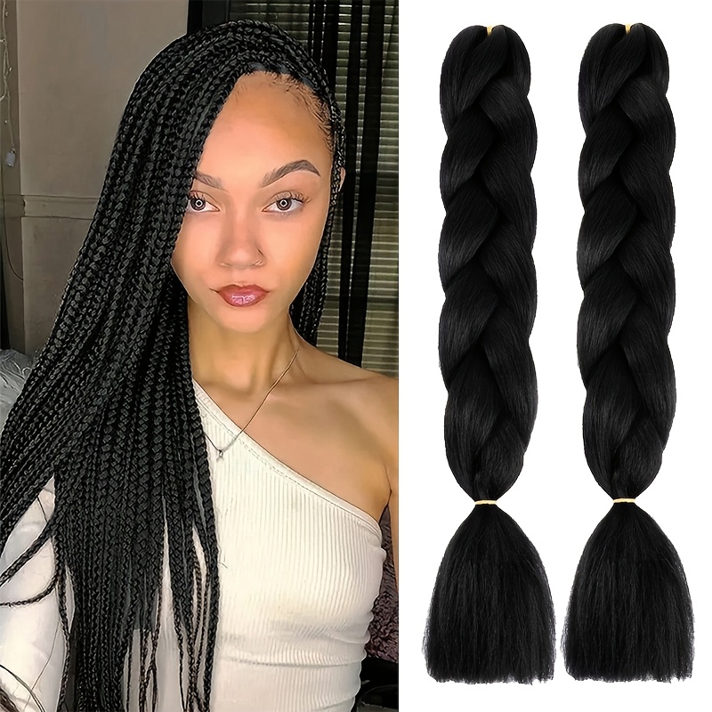 TEMU Wholesale 2 Pack Jumbo Braiding Hair Extensions For Women - Afro Ombre Crochet Braids