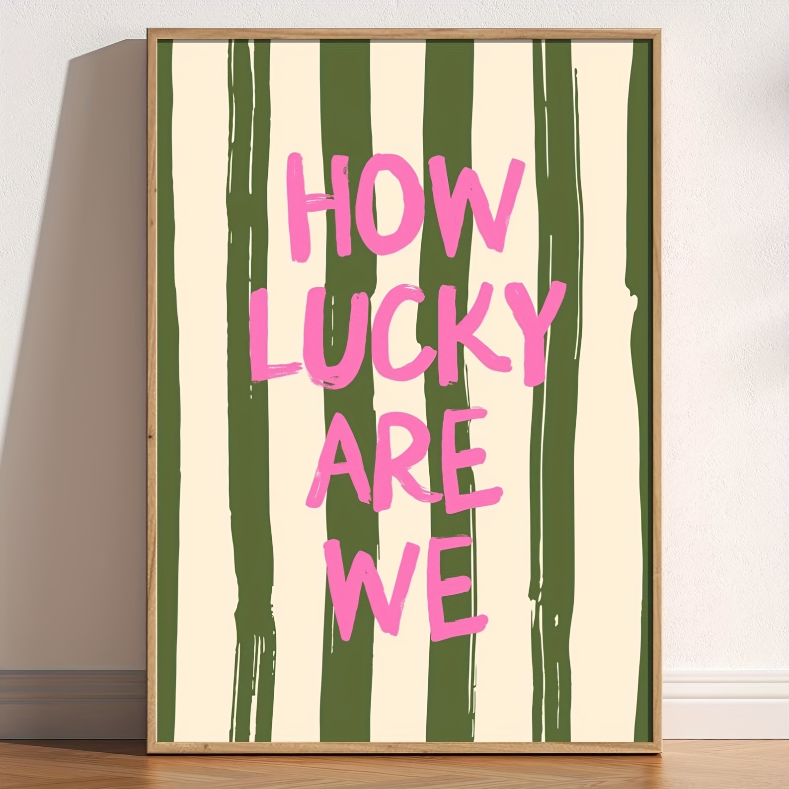 TEMU 1pc "how Are We" Love Quote Poster - Pink Minimalist Vertical Canvas Wall, Cute Positive Affirmation Painting Suitable For / Use In Bedroom,