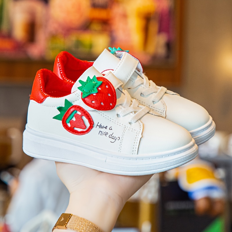 casual cute strawberry low top sneakers girls lightweight Temu