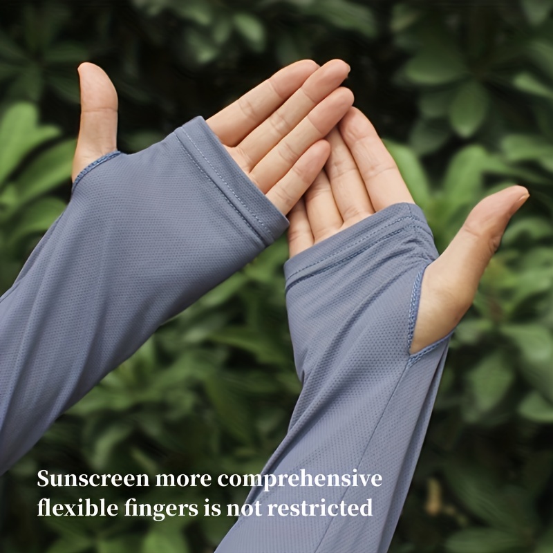 Plus Size Sleeve Finger Integrated Sun Protection Gloves - Temu Canada