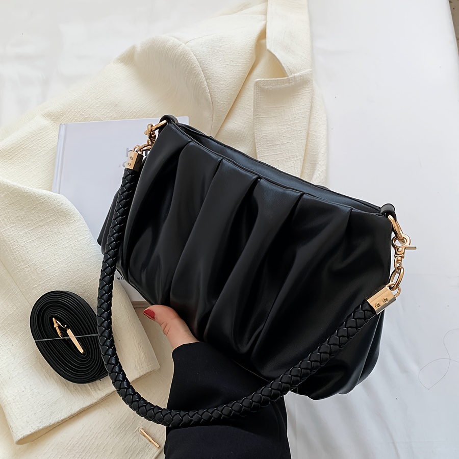 Image of Cahvin Koeinz Women's Handbag With Wrinkle - (/ / /white/) Crossbody & Shoulder Bag, Zipper Closure, & Oil- Edges For Daily Use, Casual,, Travel - Elegant Gift