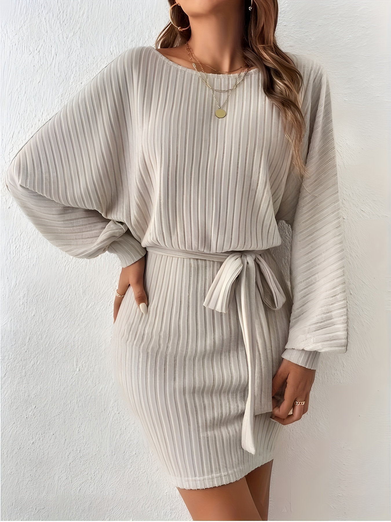 slim fit dress slacks Two Piece Cable Knit Sweater Midi Dress | Women's Dresses main image 0