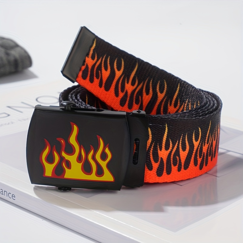 TEMU Ceinture pour homme, 1 pièce, en toile avec boucle de haute qualité, style sportif, plusieurs couleurs disponibles