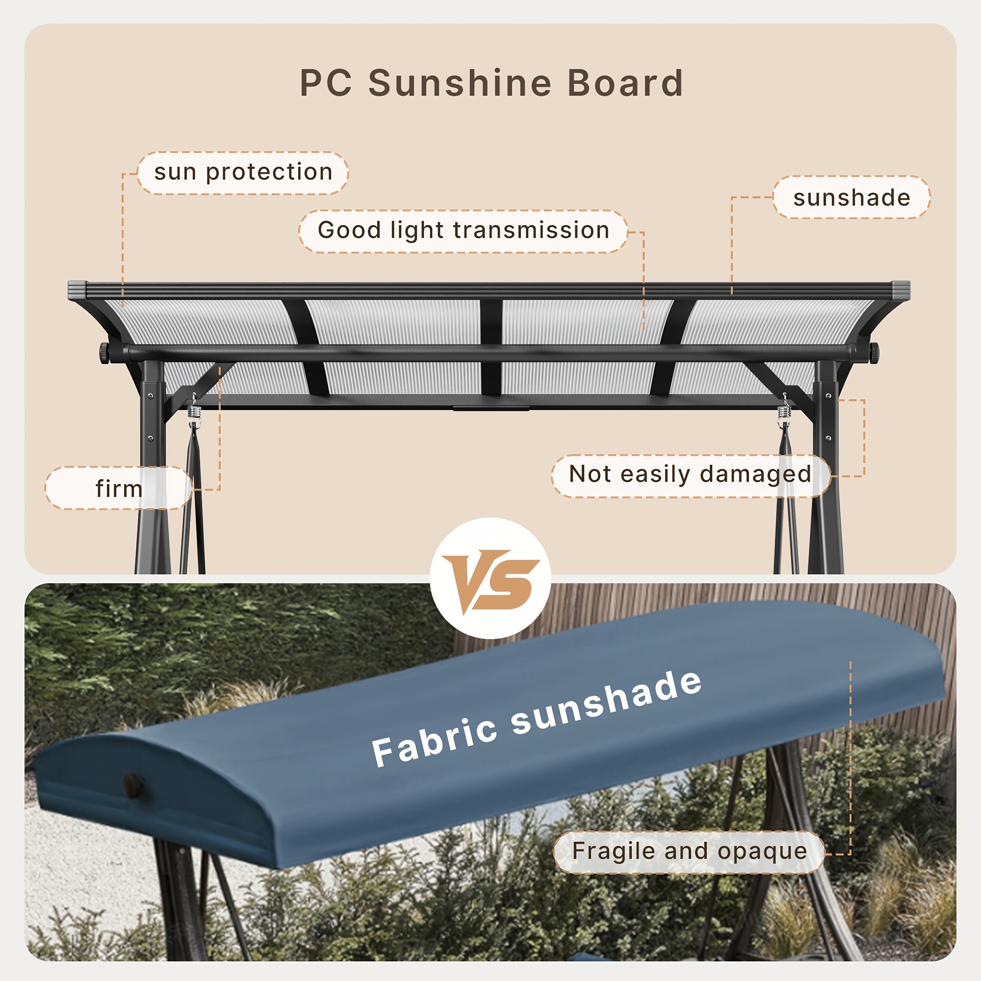 3-Seat Porch Swing Chair with Stand - Convertible to Adult Swing Bed, Adjustable UV-Protected Canopy & Thick Cushion, 750lbs, Flat Bed (Red/Blue/Dark Gray) for Porch, Backyard, Garden & Balcony