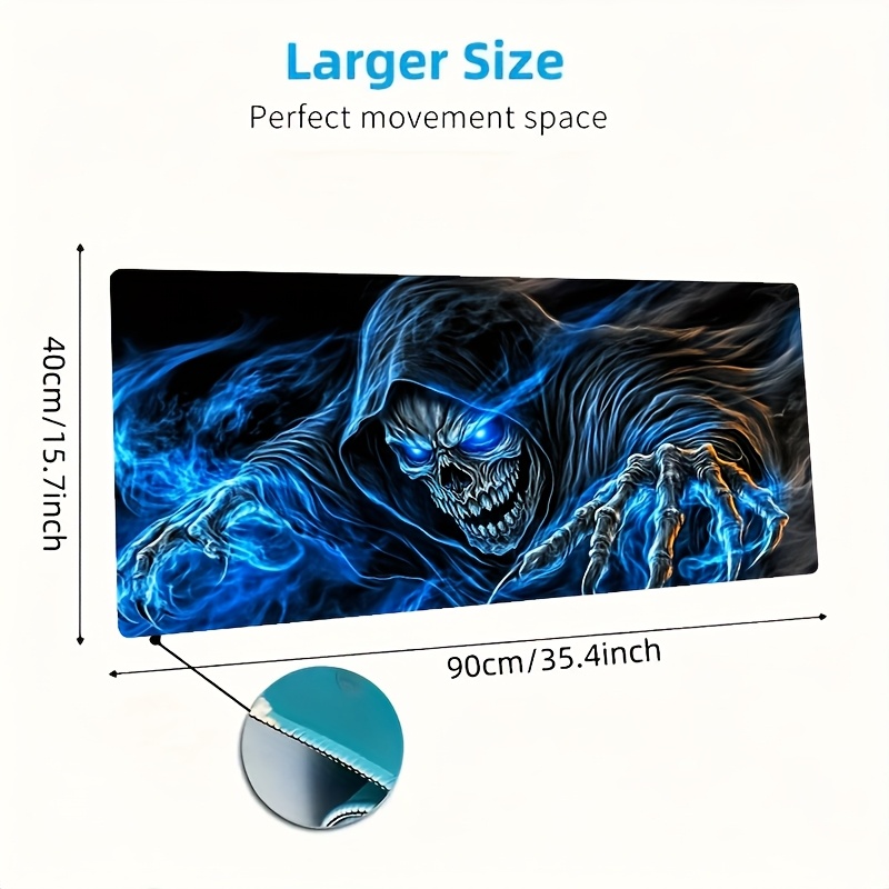 Reaper Gaming Mouse Pad - Large Fantasy-themed Desk Mat With And Dark Hooded Figure, Perfect For Office, Laptop, Or Gaming Setup, Large Mouse Pads For Desk
