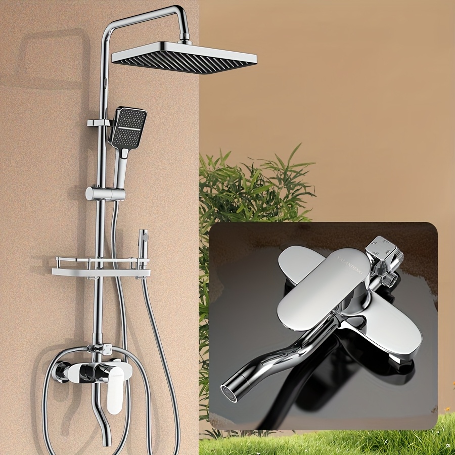 1 set galvanisiertes duschkopf set badezimmer set zuhause 4