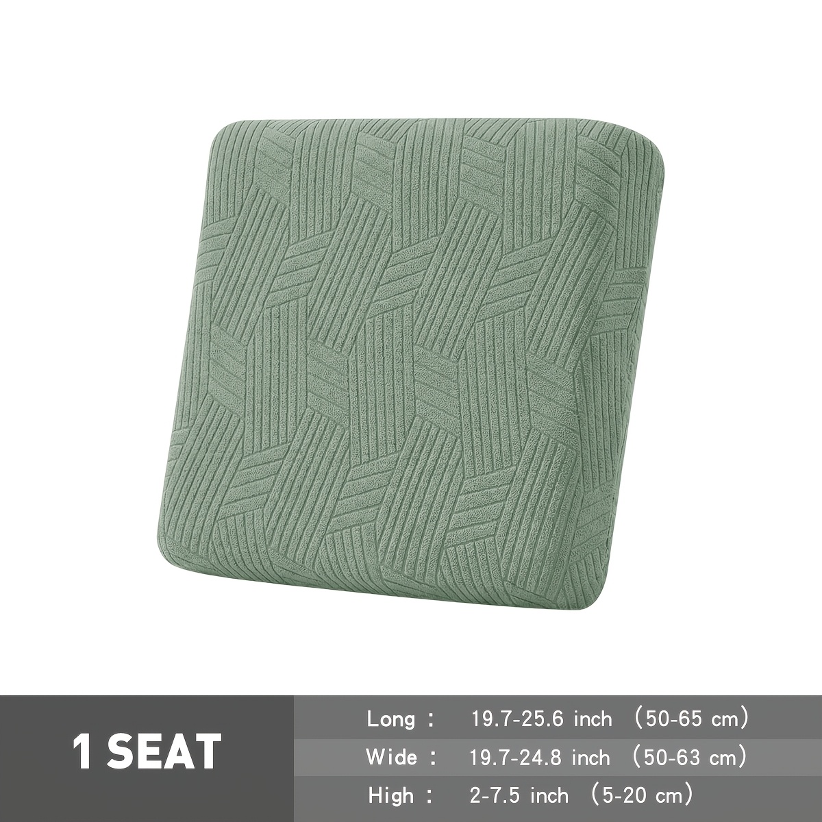 TEMU 1pc 3d Geometric Jacquard Fleece Sofa Cushion Cover Outdoor Sofa Backrest Cover Cushion Cover Easy To Clean