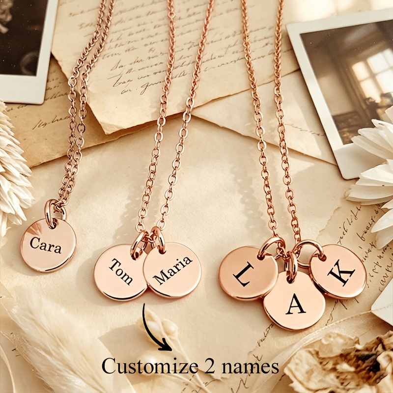Women's Personalized Stainless Steel Name Necklace, Custom Gift