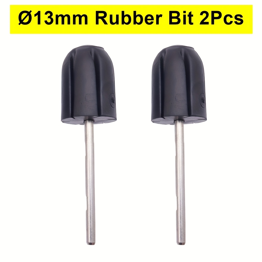 2/4pcs Nail Sanding Caps Rubber Bit Nail Drill Bits For Foot File Remover, Manicure Pedicure #80 2. Shaft, Nail Care, Nail Polish Remover