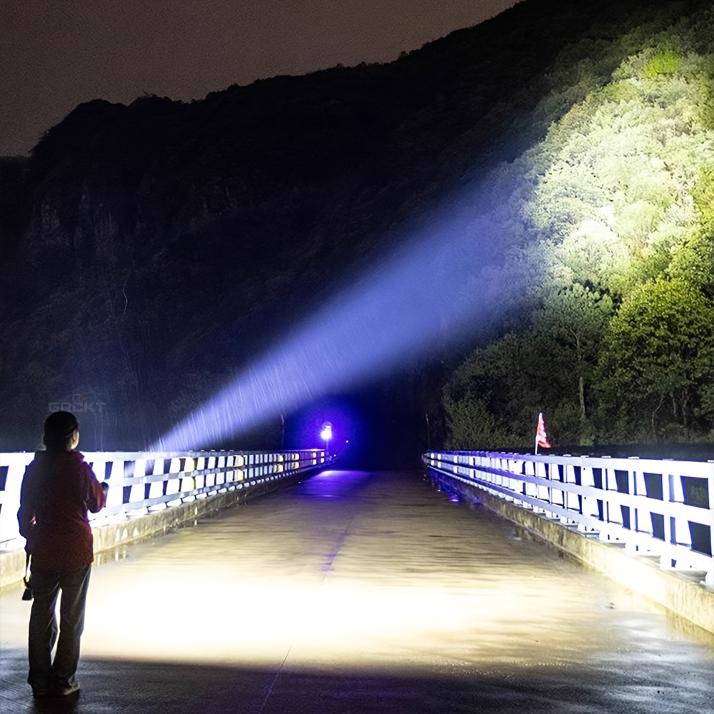XHP360 High-Power Flashlight with Multi-Color Ambient Side Light