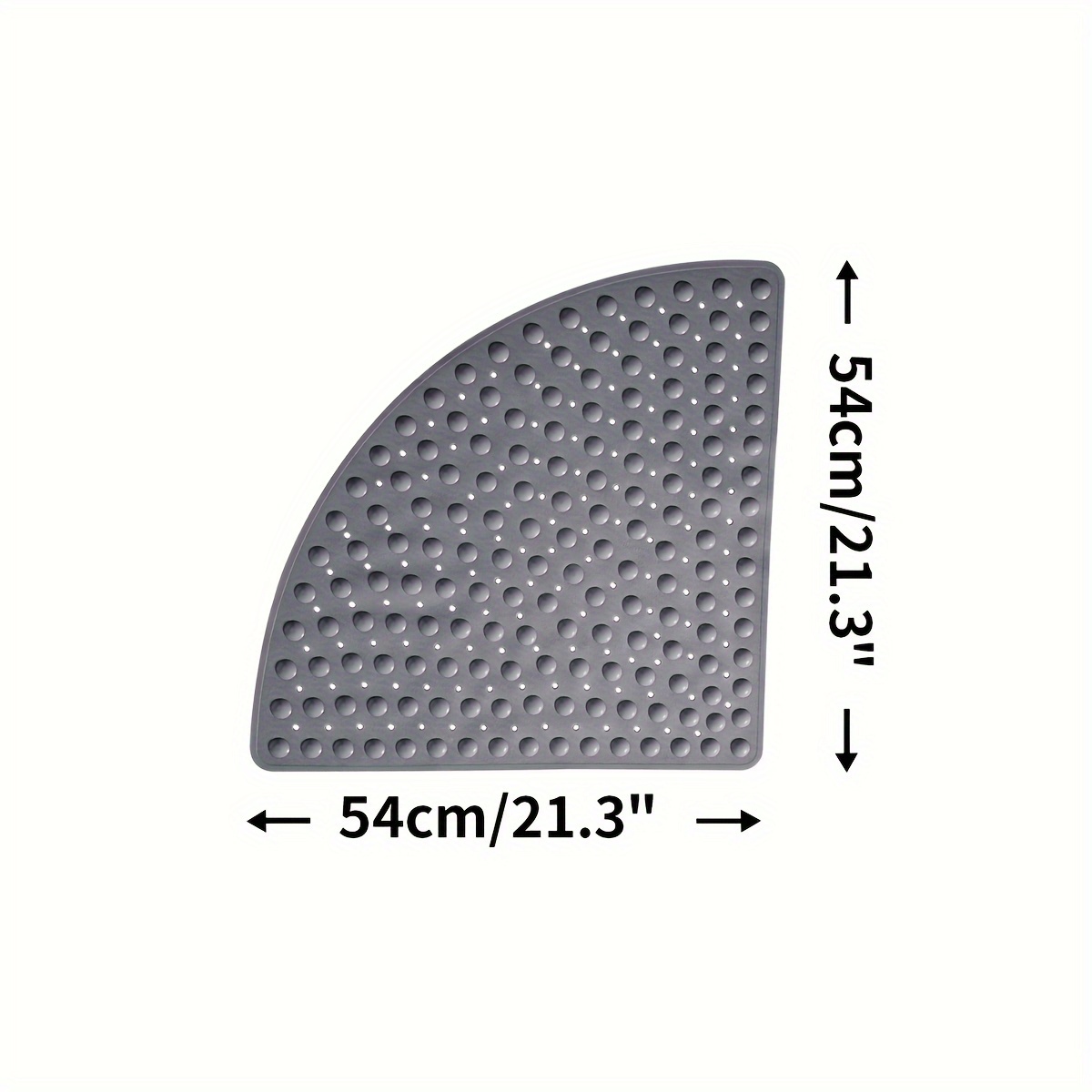 Image of Bath Tub Shower Mat Non-slip, 21.3×21.3in, 27.6×27.6in, Bathtub Mats, Suction Cups, Drain Holes, Machine Washable Bathroom Mat, Christmas Decoration And Christmas Gift