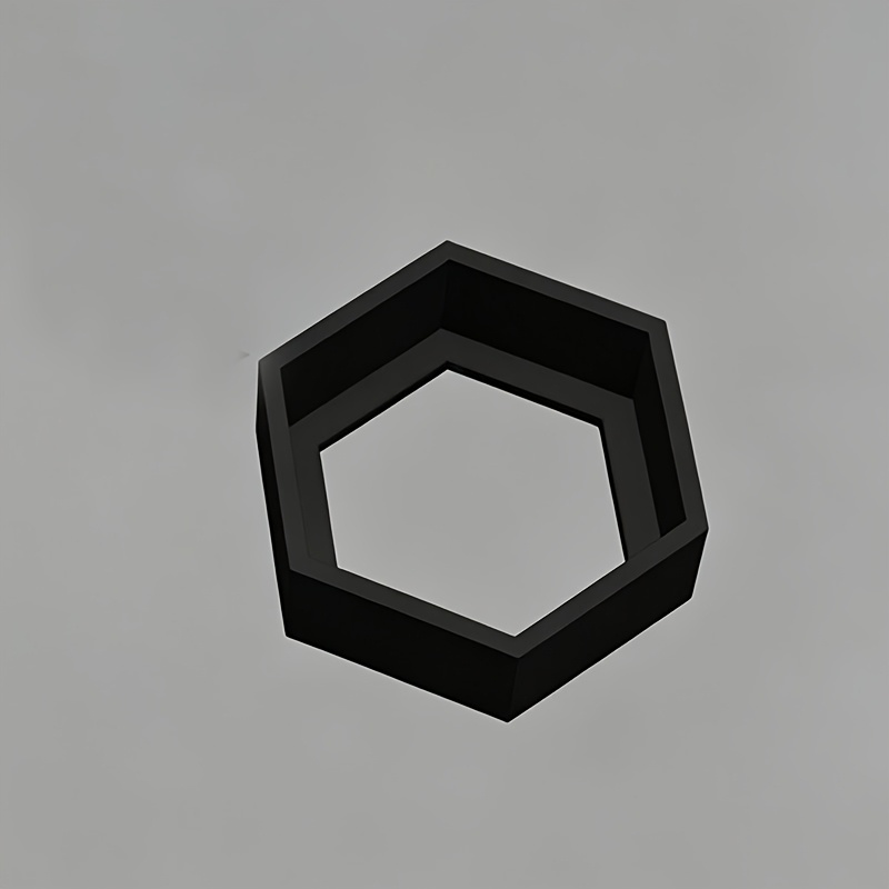 TEMU Hexagonal Floating Shelf Nordic Wall-mounted Rack Creative Geometric Storage Decorative Shelf For Living Room And Entryway, Floating Shelves