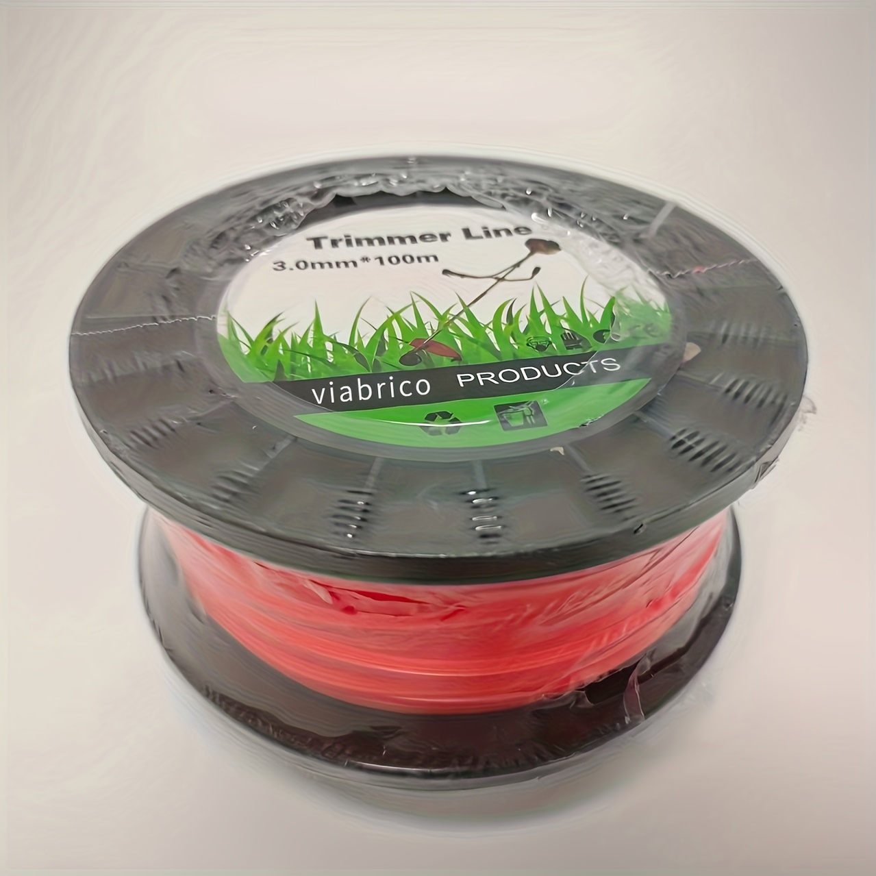 TEMU 1pc 1.75lb String Trimmer Line, Orange String String Trimmer Spool, Nylon Replacement String, Orange 1.18inch/3.0mm Diameter X 100m