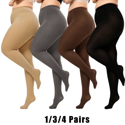1 3 4 pairs womens 120d spring autumn warm velvet thick tights nude gray pink navy burgundy