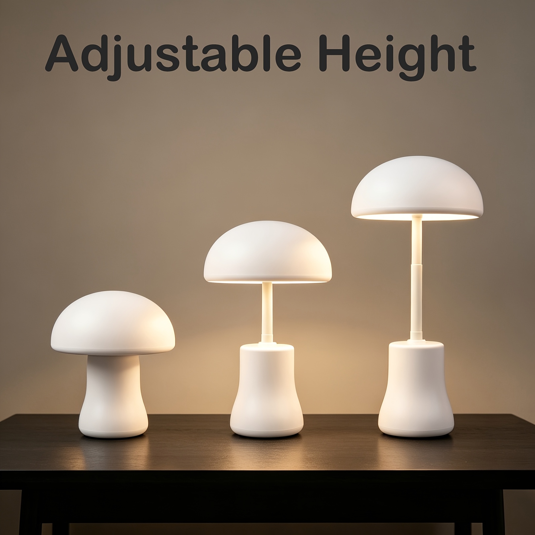 Mushroom Adjustable Desk Lamp, LED Touch Control Night Light