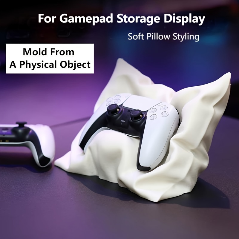 1pc unique 3d printed pleated pillow gamepad holder white Temu