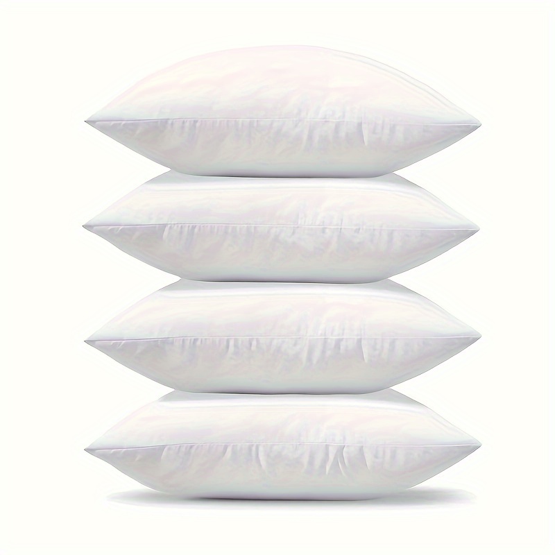 

4 Pcs Throw Pillows Insert, White 20 X 20 Inches, Bed And Couch Pillows - Indoor Decorative Pillows, Christmas Decoration