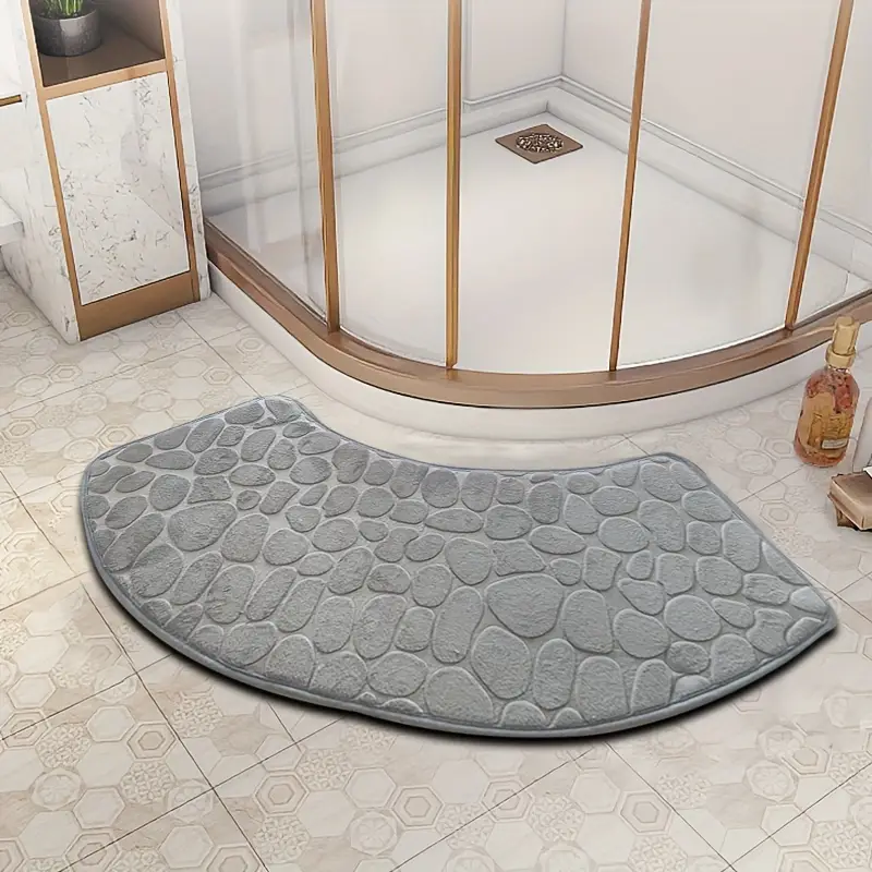 thickened curved bathroom mat shower room absorbent door mat toilet non slip mat entrance mat Product details 1