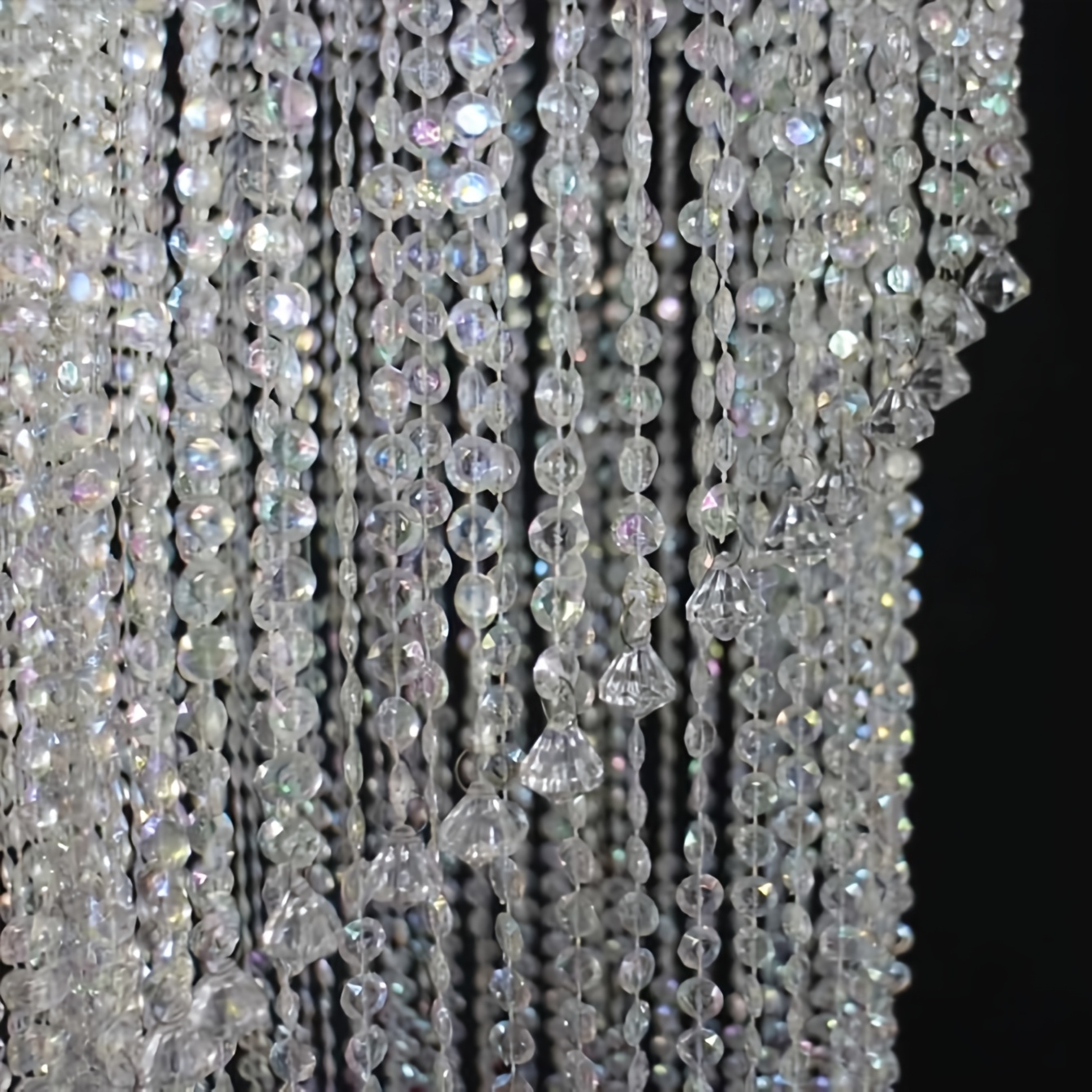 elegant s shaped party and wedding decorative hanging chandelier   reusable thick plastic material ideal for creative birthday and event settings event decoration elegant chandelier flowing design details 8