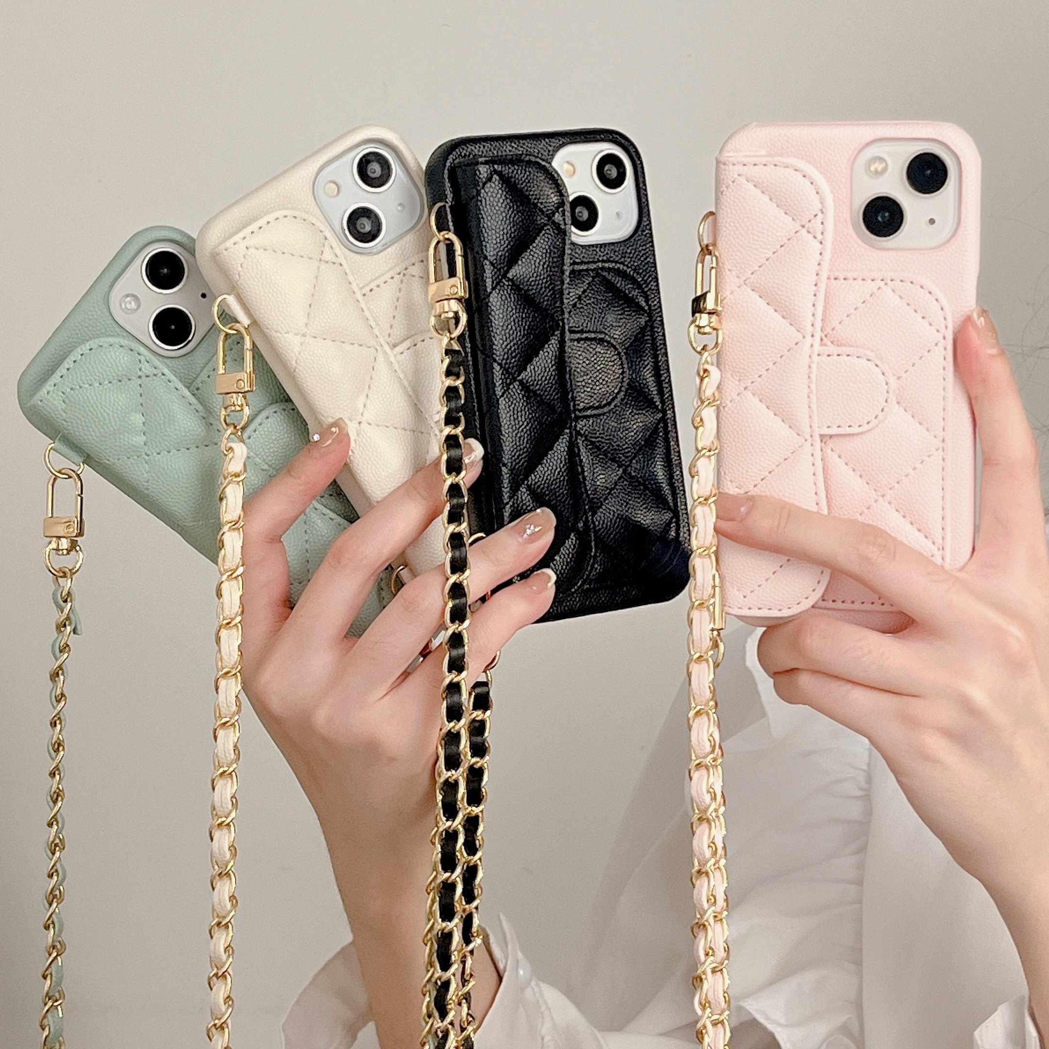 Phone Case: New High-End Classic Elegant Style Litchi Pattern Apple Phone Case Protective Cover Compatible with iPhone 16 Pro Max 15 14 13 12 Pro Max 11 Flip Cover Wallet Design with Card Slots Camera Protection and Lanyard