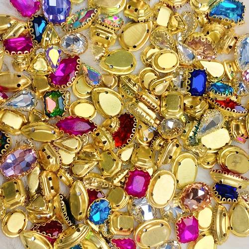 40 unidades base multicolor strass costura manual broca roupa sapatos chapéus bolsas embalagens ornamentos strass