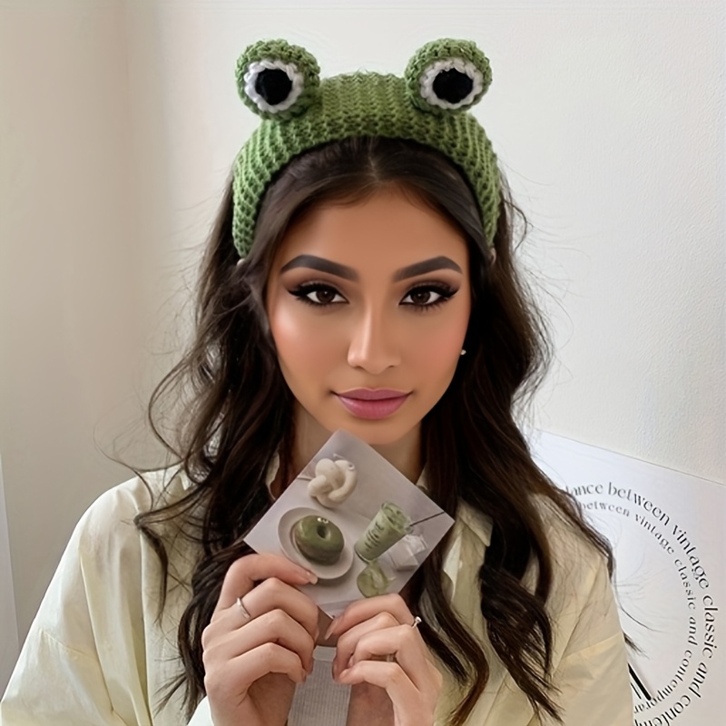 TEMU 1pc Cute Frog With Big Eyes Women's Hairband For Washing Face, Makeup, Shopping, Festivals, Parties, And Performances