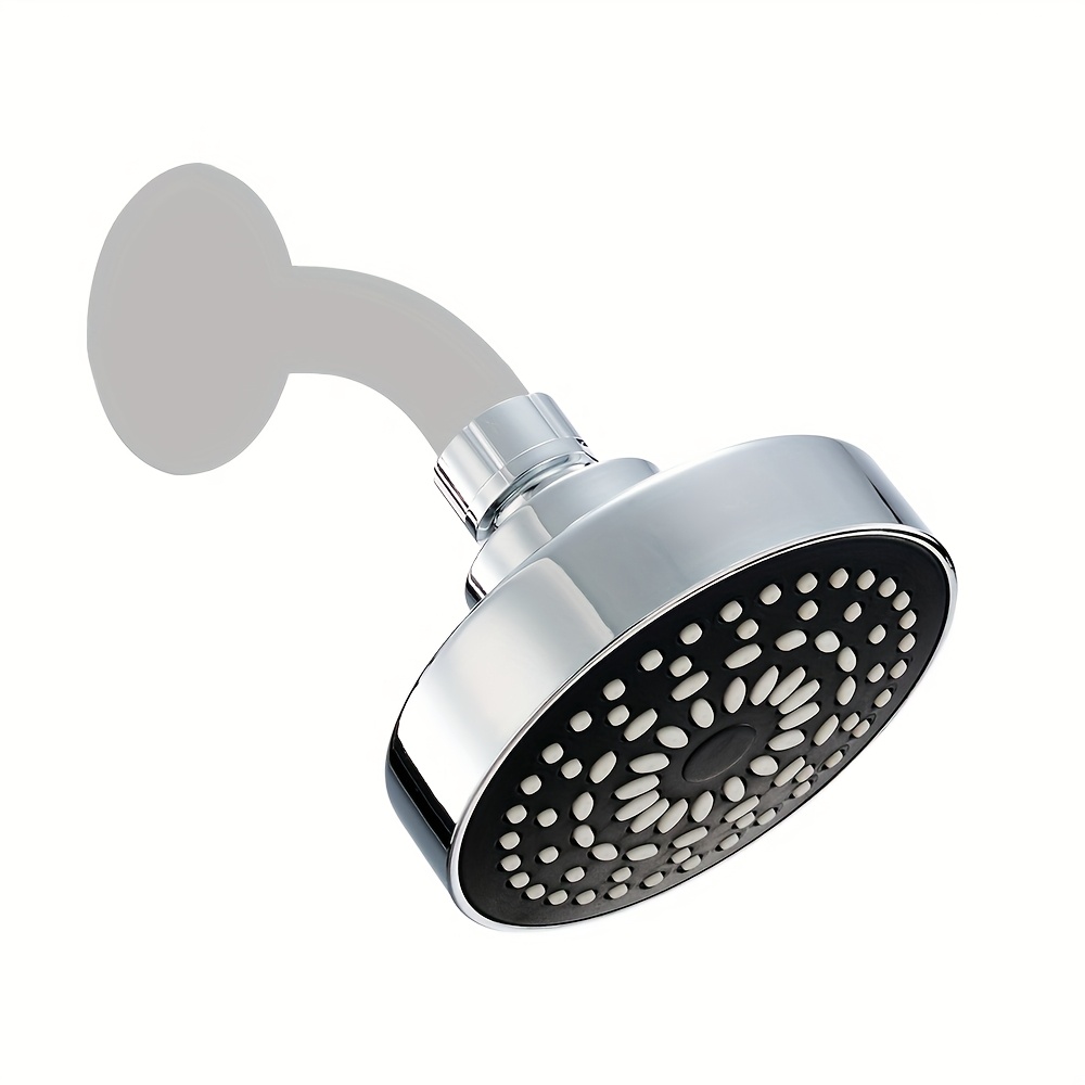 TEMU Luxurious High-pressure Shower Head - Durable Bathroom Accessory With Powerful Spray And Compact Nozzle - Compatible With High-pressure And