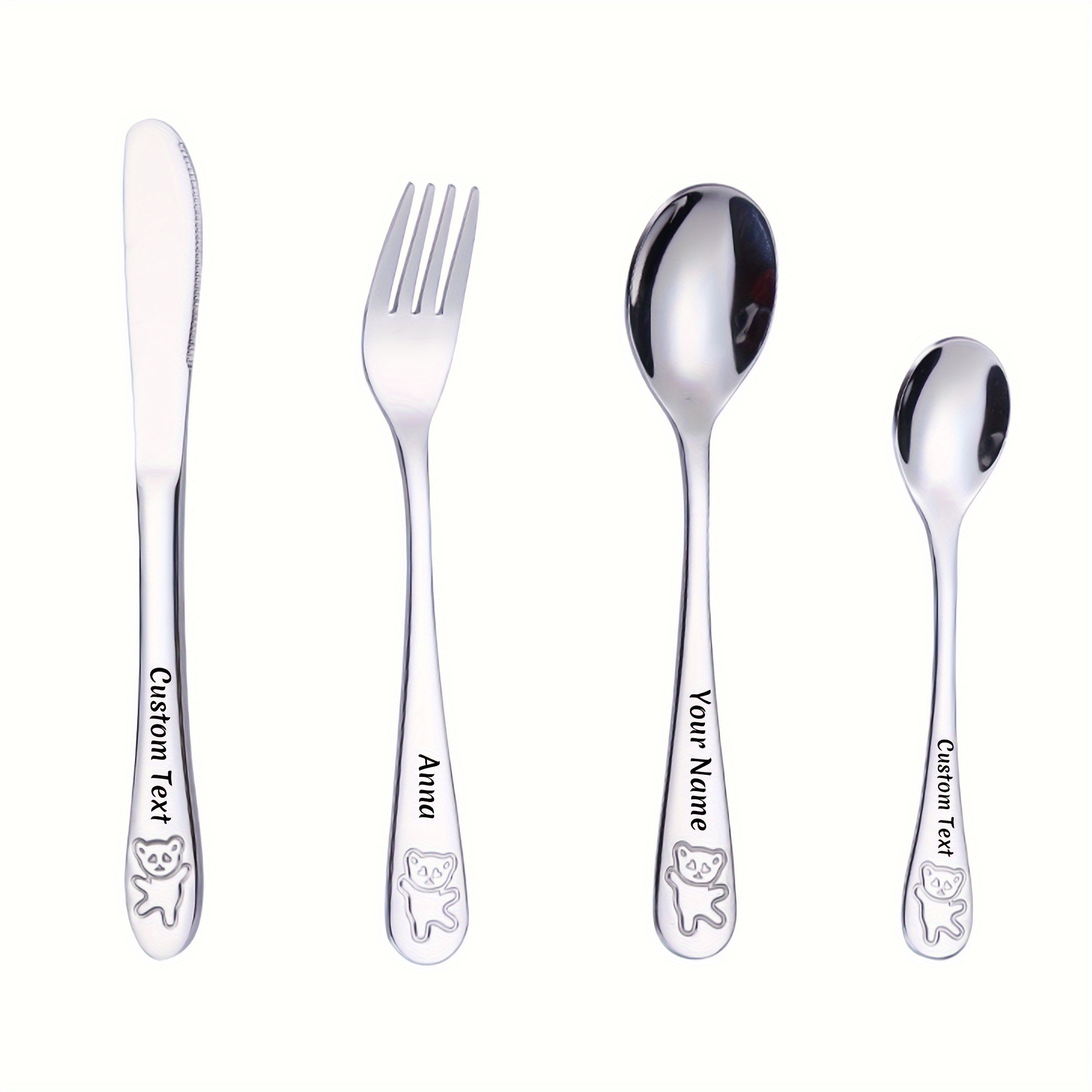 4pcs personalized tableware customized   can send   the best christmas thanksgiving birthday gifts Product details 2