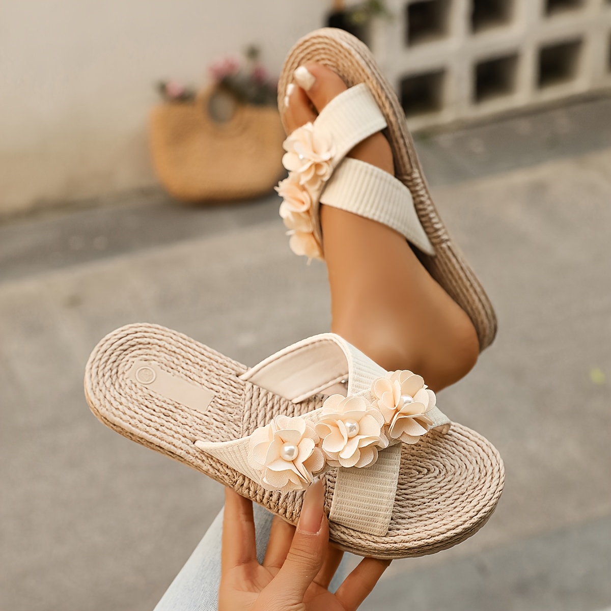 Beach Sandals Hemp Sandals Womens Ladies' Stylish Hemp Rope