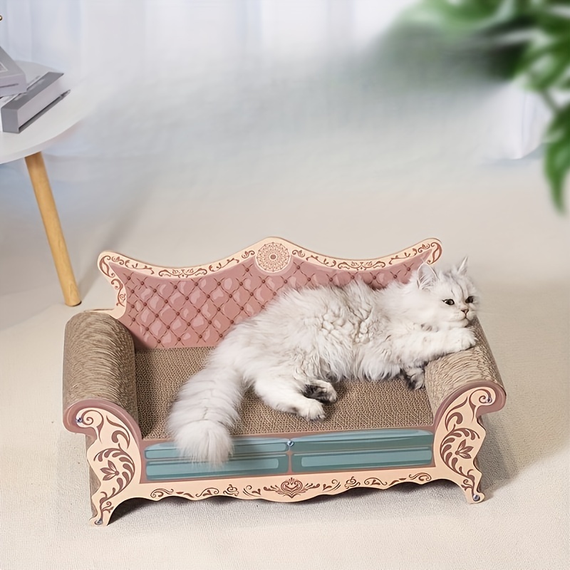 

Cat Scratching Board Cat Nest Sofa, Cat Bed All-in-one L-shaped Standing Wear-resistant Special-shaped Round Large Cat Utensils, Princess Chair Cat Scratching Board