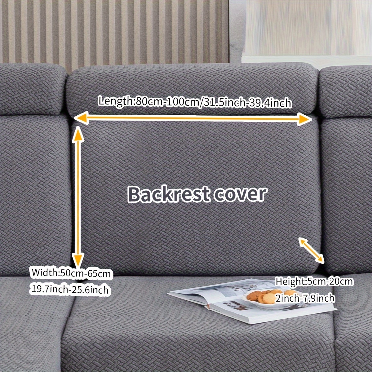 TEMU 1pc Sherpa Sofa Cover, Pattern, Bohemian Style, Elastic Fabric , Soft And Comfortable Stretch Fabric, Furniture Protector, Suitable For Home