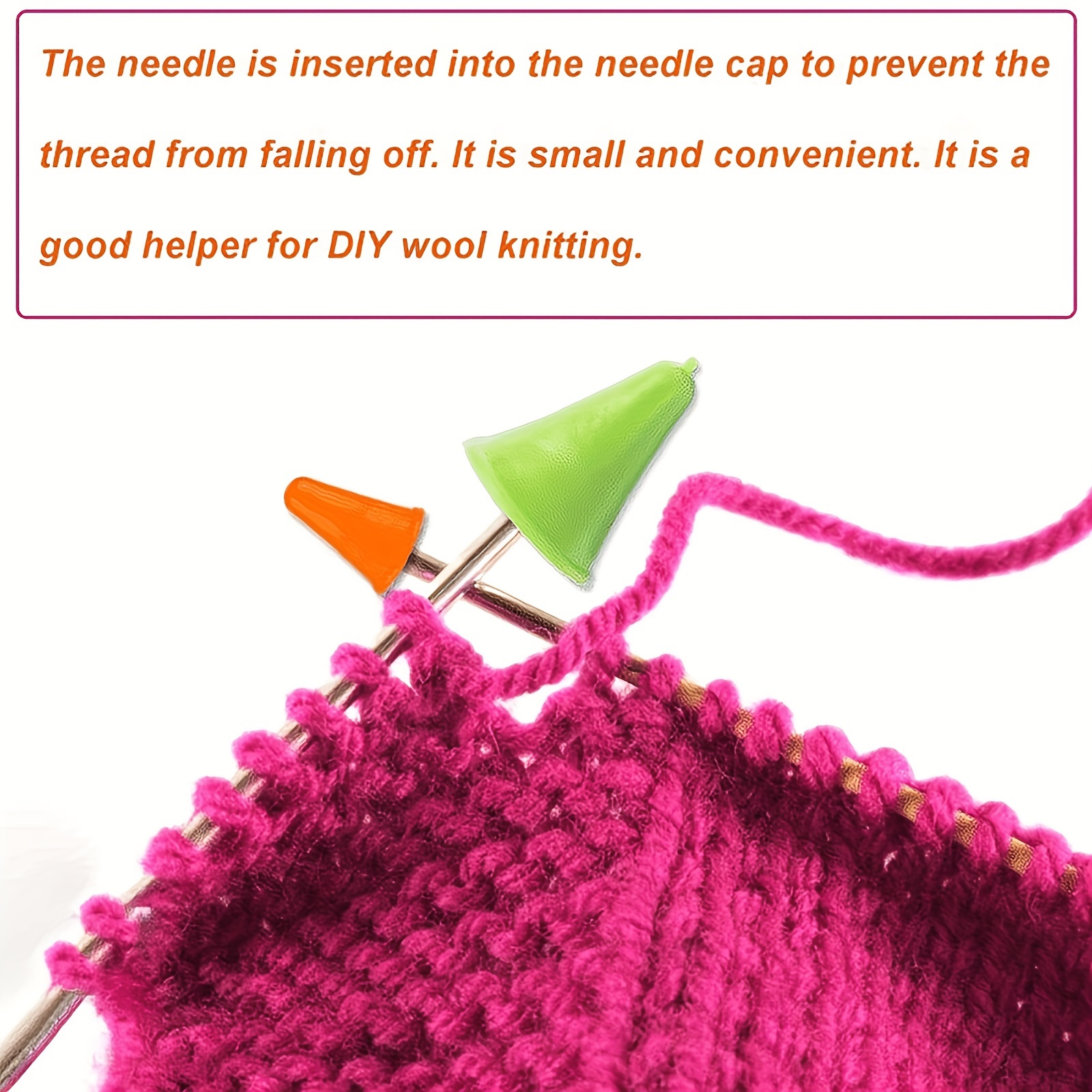 50pcs Protecteurs De Pointe D'Aiguille à Tricoter, Couleurs Assorties - Arrêts De * Pour Pulls Pour Crochet & Loisirs Créatifs