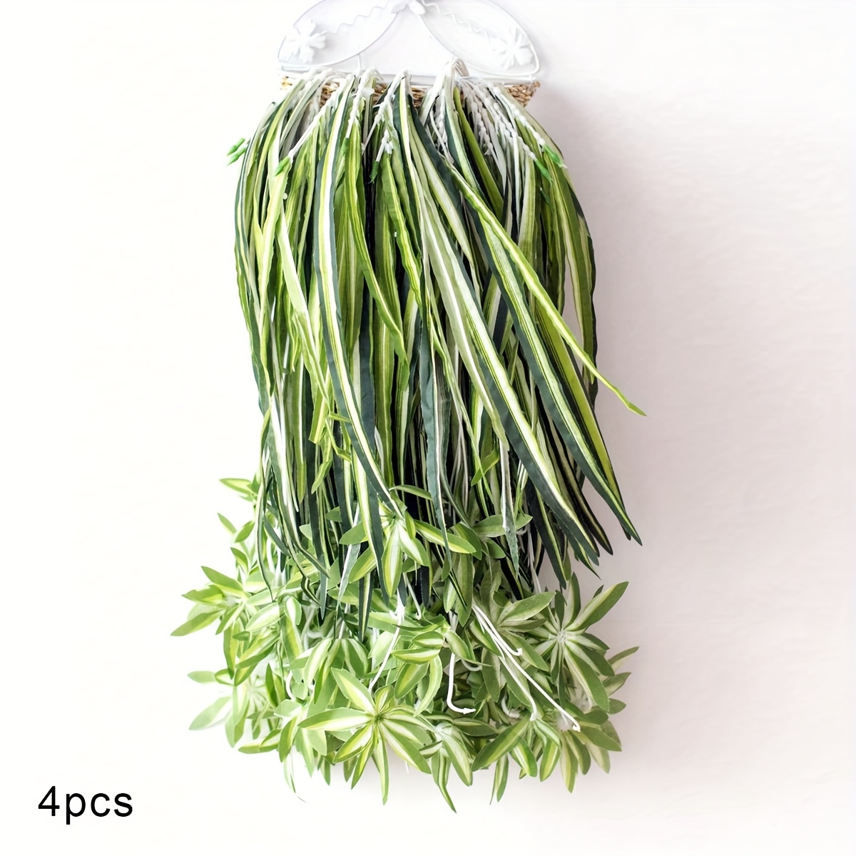 TEMU 2/4pcs Fake Hanging Plants Artificial Hanging Plants, Artificial Fake Hanging Plants With Basket, Faux Plant Potted Greenery For Outdoor Indoor