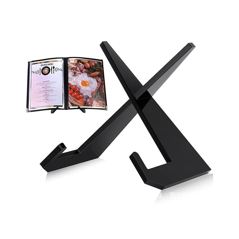 

Sleek Countertop Recipe Holder - 6.5 X 7.5 Inch Plastic Display Stand, Arrow-shaped Design For Menu & Cookbook Support, Cookbook Stand|arrowshaped Stand| Plastic