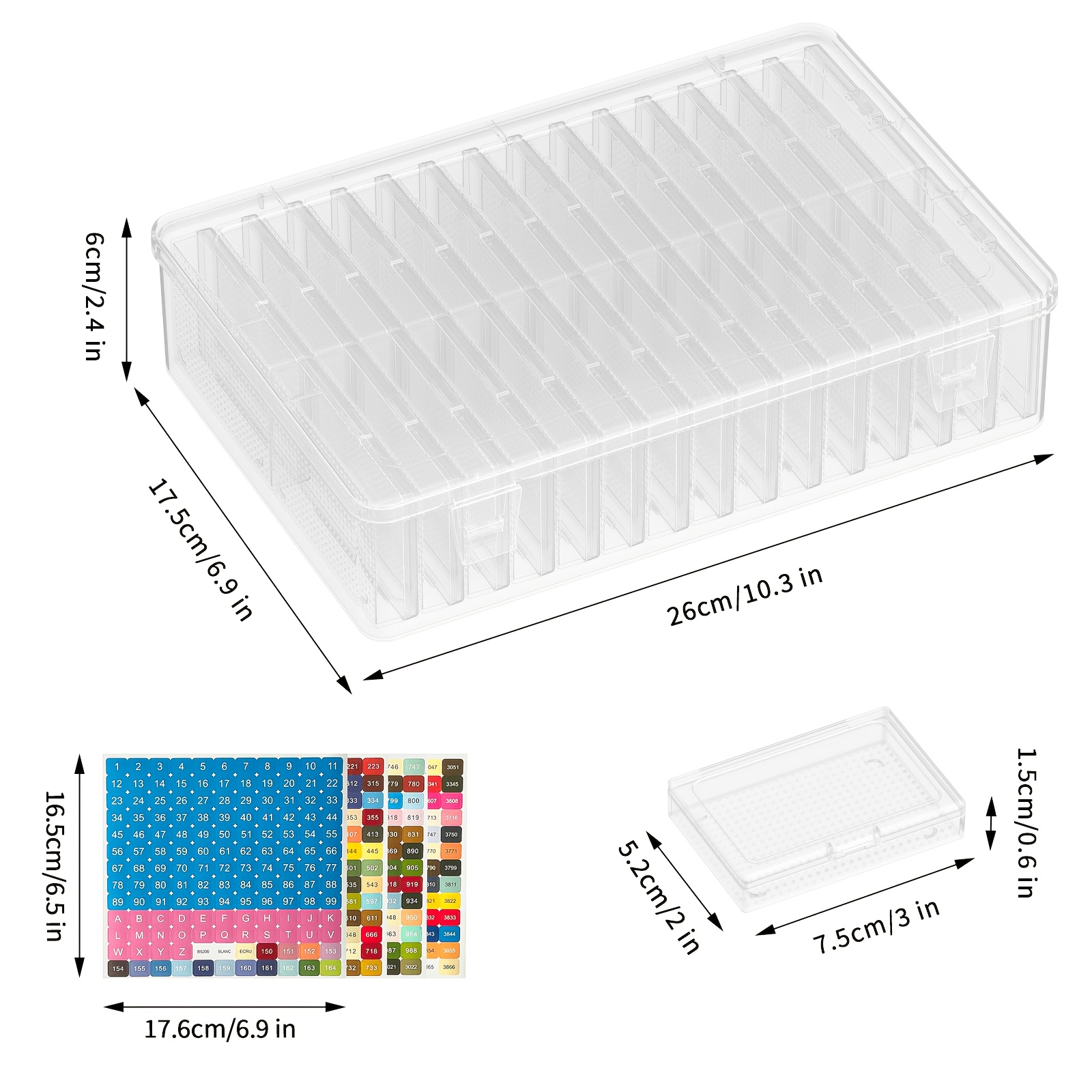 TEMU 30pcs 2-in-1 Storage Trays With Lids | Convex Bottom Diamond Painting Storage Organizer Set, Spill-proof Diy Craft Supplies For Sorting & , Gift