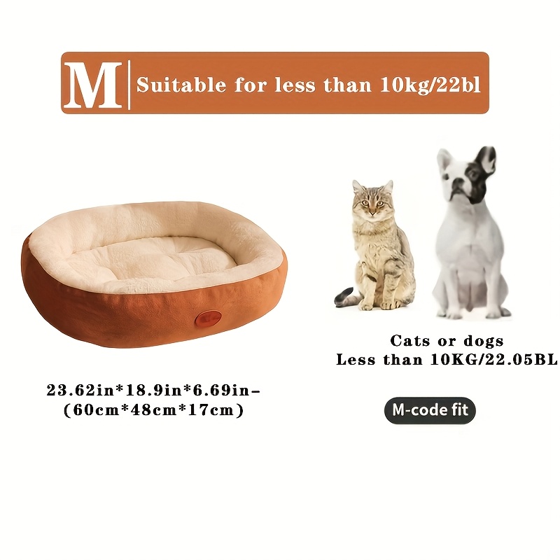 A Large, Oval-shaped Dog Bed Soft And Comfortable, Suitable For , With Extra Thickness For In Winter, Perfect For Small Dogs
