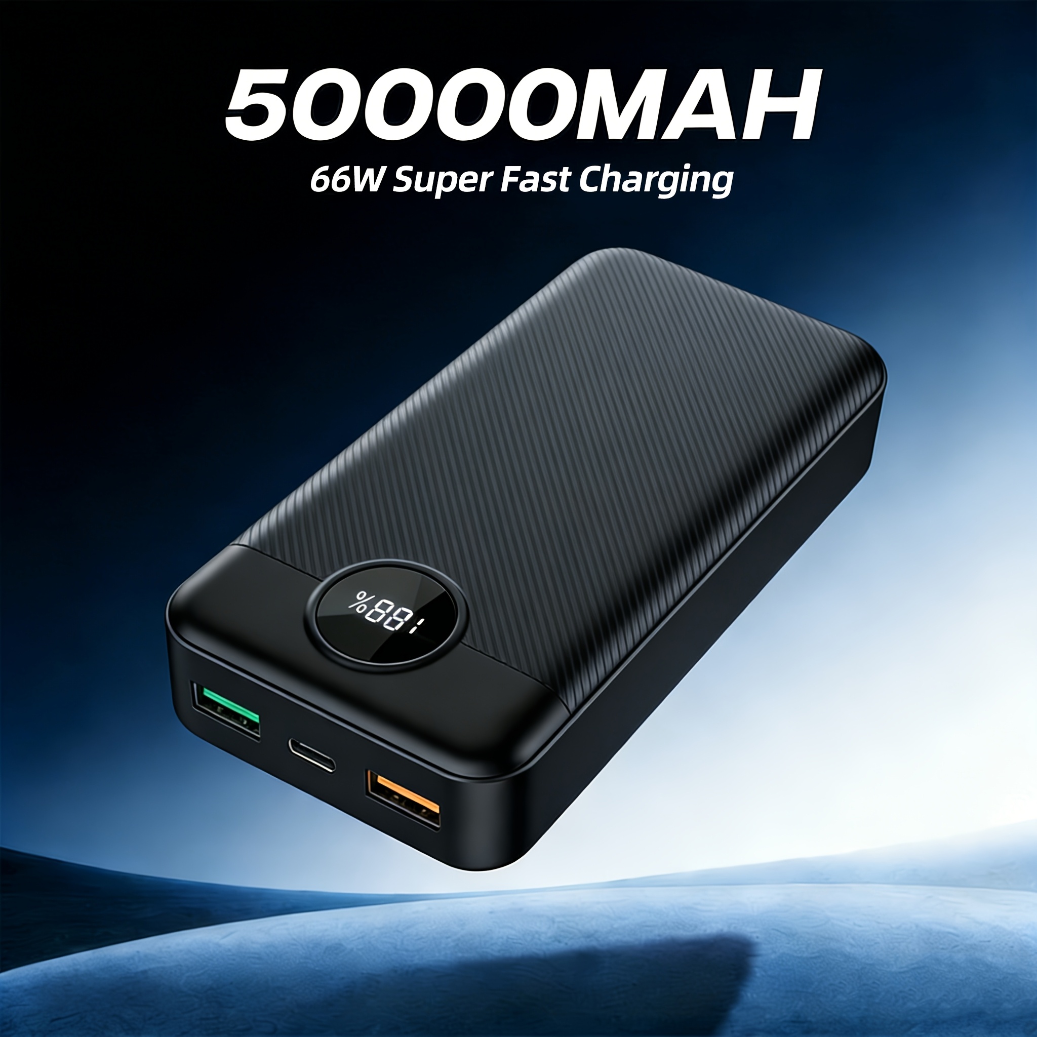 50000mah Portable Charger With 66w Usb Output, Pd3.0 Fast Charging, And Multiple Input And Output Ports, Compatible With , , Huawei, Tablets, And Other Devices, Suitable For Travel And Outdoor Use