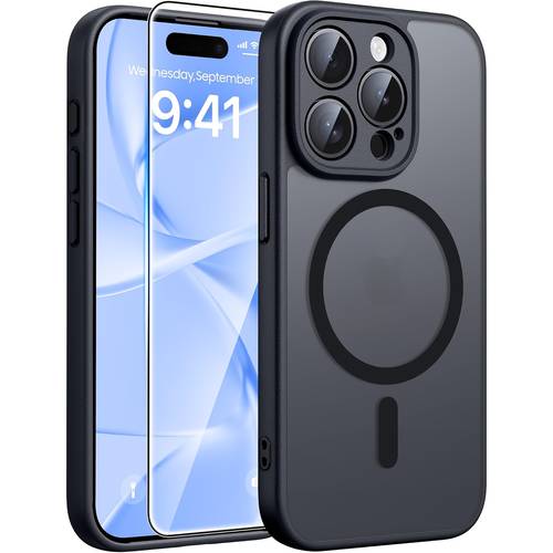 phone case phone case for iphone 12 13 plus max magnetic charging compatible full camera protection drop resistant matte translucent back bumper cover black gray gift screen protectors