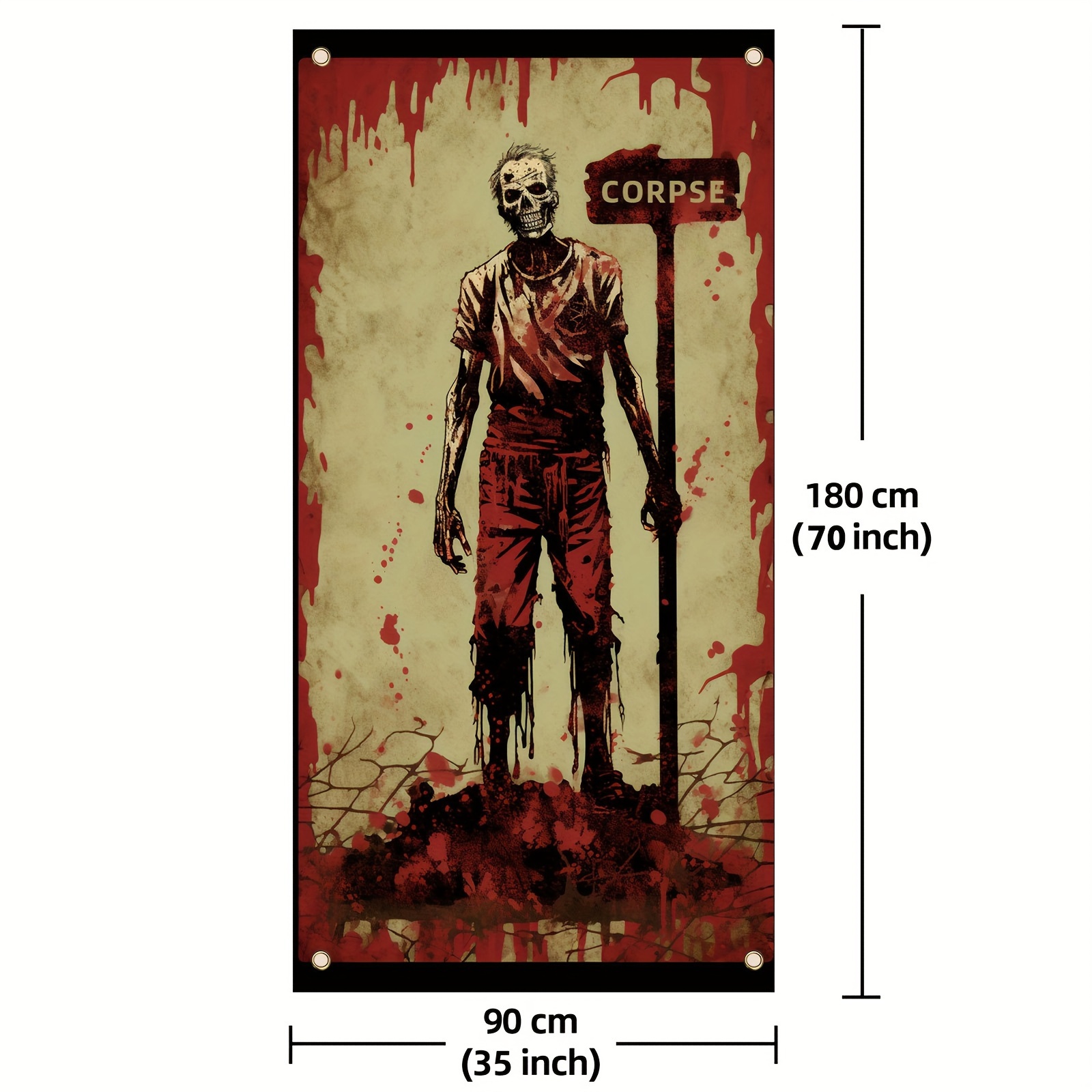 Spooky Halloween Party Door Banner Horror themed Corpse - Temu