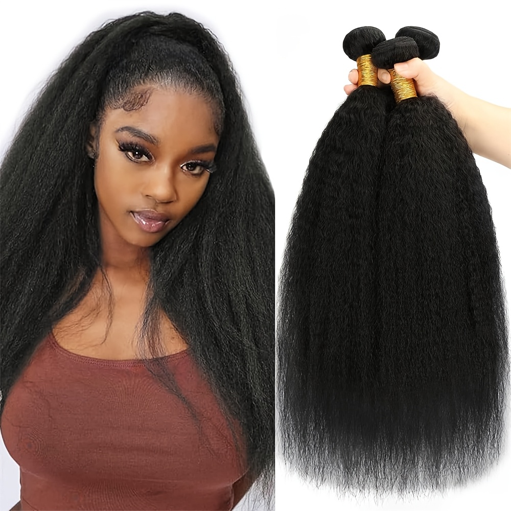 3 bundles   straight human hair extensions 100   brazilian     hair   straight texture natural   for styling   naturallooking hairline   texture details 0