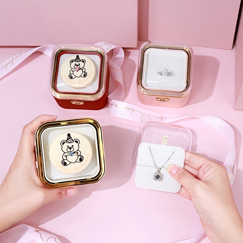 Round Corner Flip Cake Candle Jewelry Box