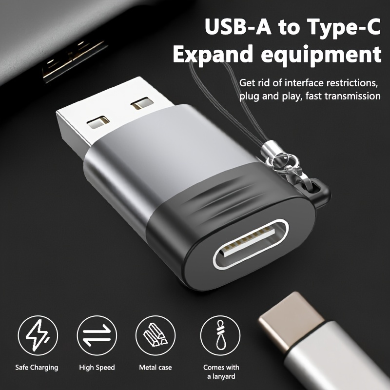 

2pcs High Speed Usb C 3.0 Female To Usb 3.0 Male Adapter, Type C To Usb A Charger Cable Converter, Suitable For Fast Charging And Data Synchronization Of Mobile Phones